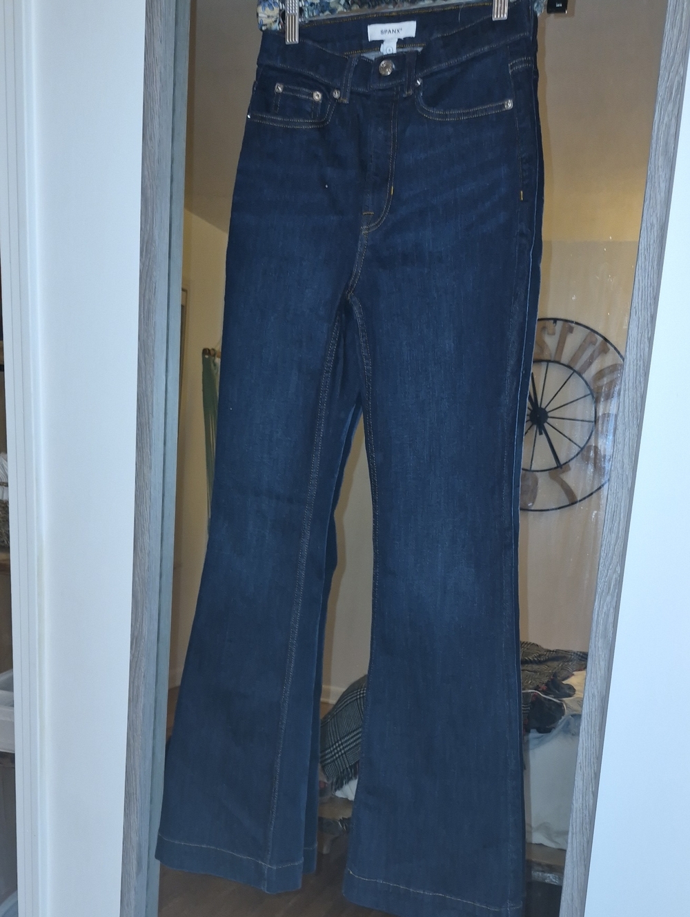 SPANX Dark Blue Wide-Leg Jeans